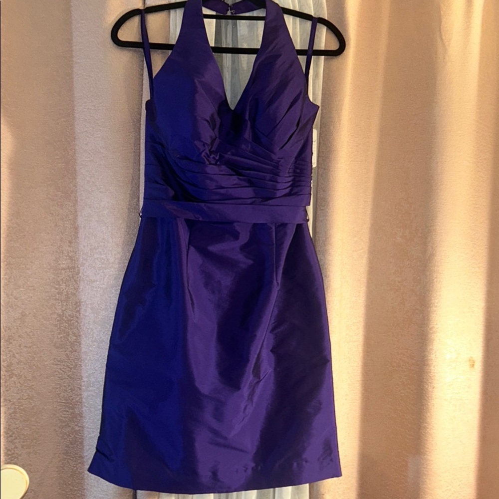 NWT Angelina Faccenda Size 12 Violet Halter Style Dress